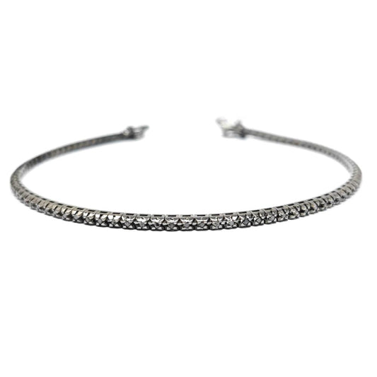 Bracciale Tennis con Diamanti Neri CT 0.80