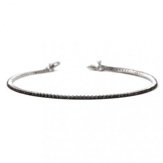 Bracciale Tennis con Diamanti Neri CT 0.90