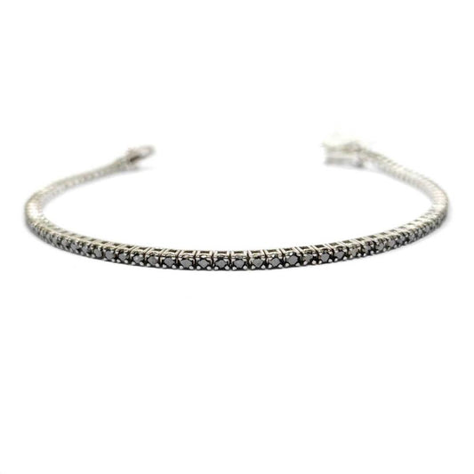 Bracciale Tennis con Diamanti Neri CT 2.01