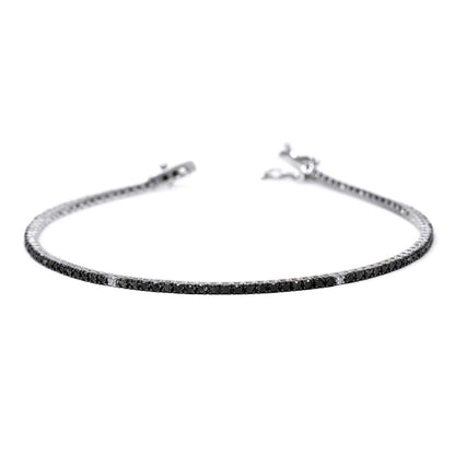 Bracciale Tennis con Diamanti neri CT 2.25 e Bianchi CT 0.25