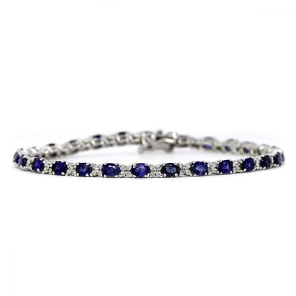 Bracciale Tennis con Zaffiri CT 6.35 e Diamanti CT 1.08