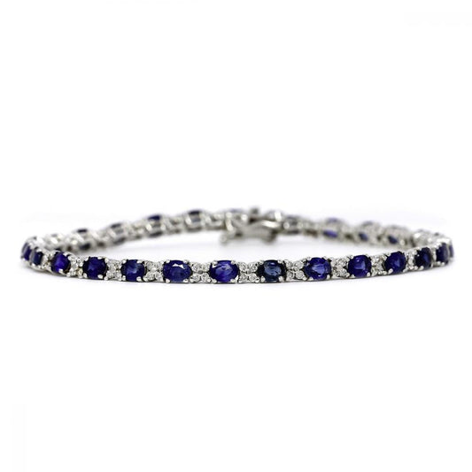 Bracciale Tennis con Zaffiri CT 6.35 e Diamanti CT 1.08