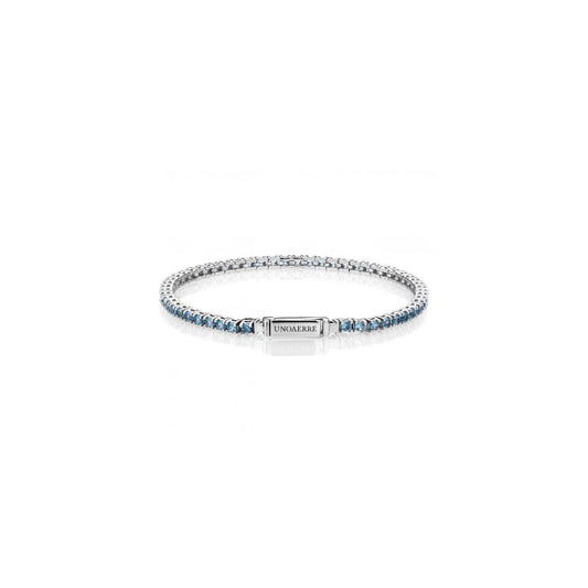 Bracciale Tennis in argento bianco con zirconi azzurri UNOAERRE 6032