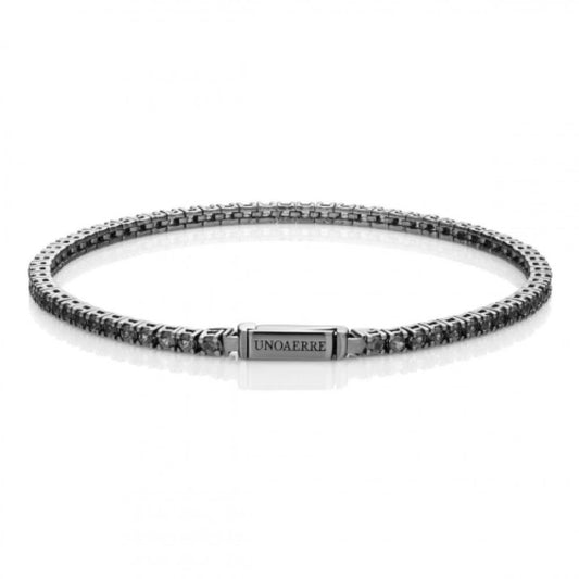 Bracciale Tennis in argento brunito UNOAERRE