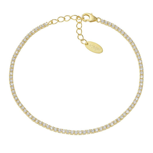 Bracciale Tennis Mania Dorato con Zirconi Bianchi Ref. BT1GB17