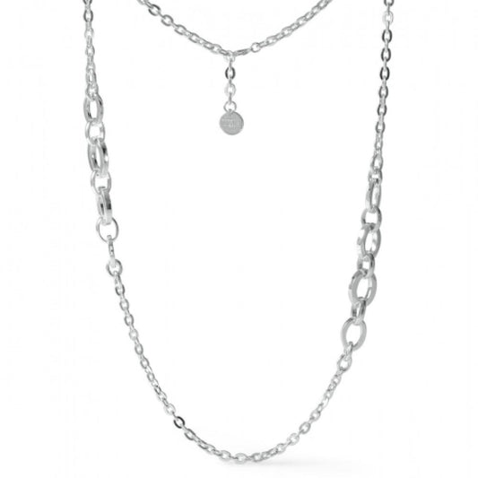 Collana in bronzo argentato
