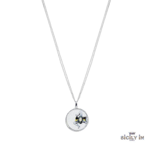 COLLANA IN METALLO ANALLERGICO CON 1 CHARM LA TRINACRIA - CL134