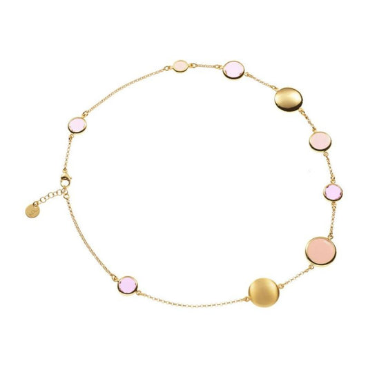 Collana Le Chicche con saponette e paste vitree rosa