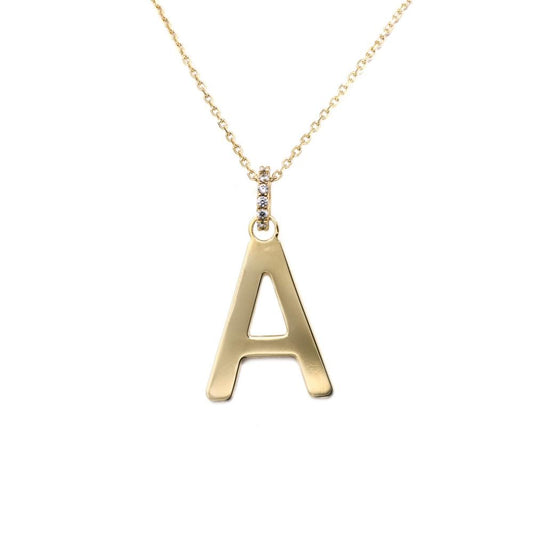 Collana Le Letterine con lettera A pendente lucidata a mano