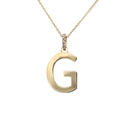 Collana Le Letterine con lettera G pendente lucidata a mano