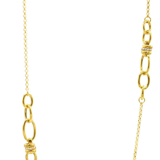 Collana Maglie Ovali con Zirconi ALISEI