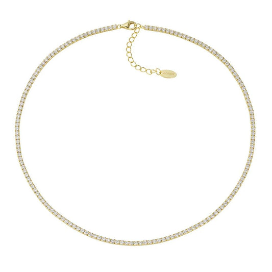 Collana Tennis Mania Dorati con Zirconi Bianchi Ref.CLT2GB