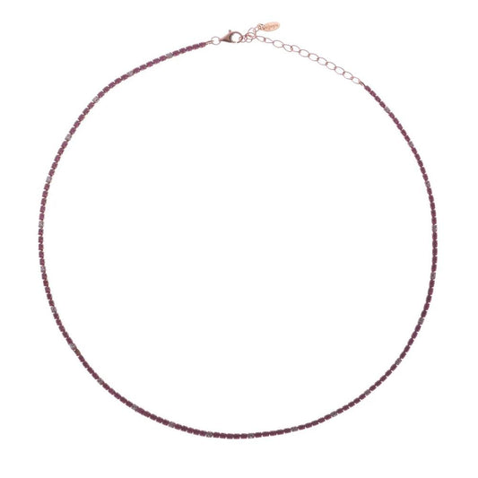 Collana Tennis Mania Rosè con Zirconi Rossi e Bianchi Ref.CLT2RRB