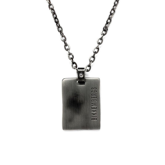 Collana Uomo con Medaglietta e Diamante CT 0.01 Brunita Bikkembergs