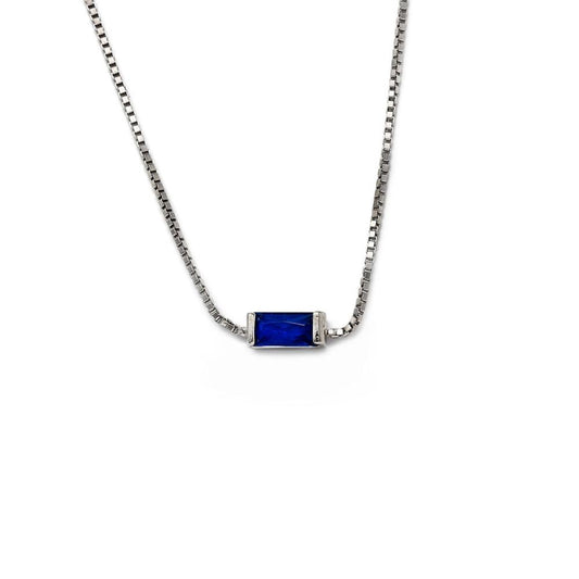 Collane in Argento 925 con Pietre Blu cm 1.00