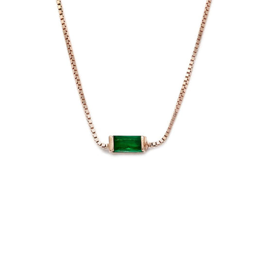 Collane in Argento 925 con Pietre Verdi cm 1.00