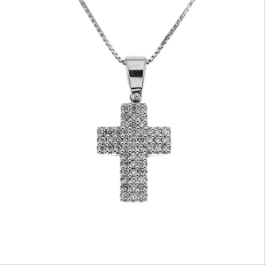Pendente Croce con Diamanti Bianchi  CT 0.38
