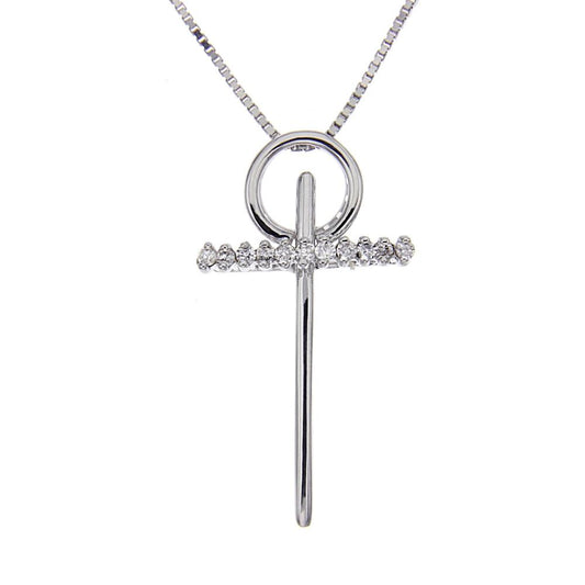 Pendente Croce con Diamanti CT 0.06