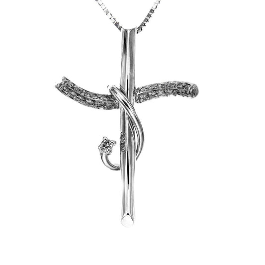 Pendente Croce con Diamanti CT 0.11