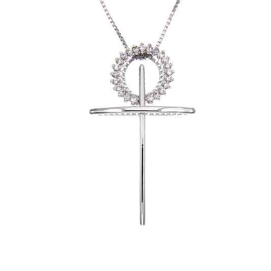 Pendente Croce con Diamanti CT 0.12