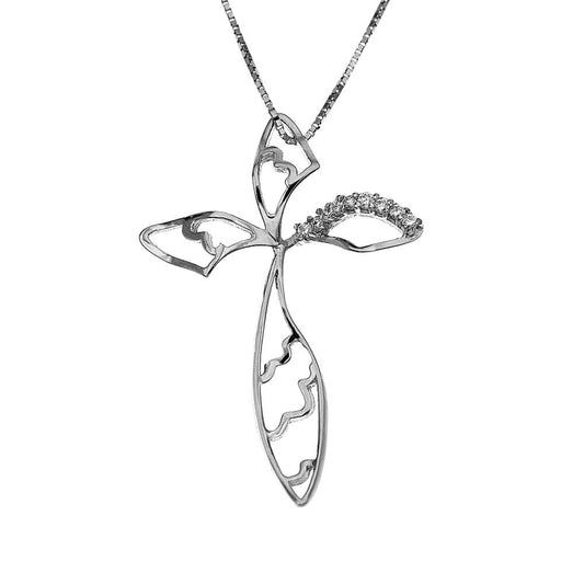 Pendente Croce con Diamanti CT 0.12