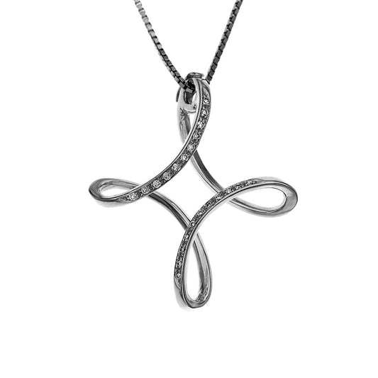 Pendente Croce con Diamanti CT 0.13