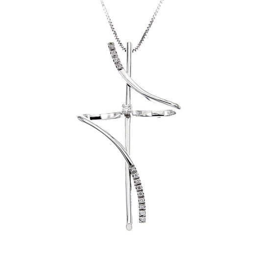 Pendente Croce con Diamanti CT 0.13