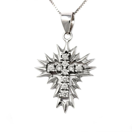 Croce Stilizzata con Diamanti CT 0.20