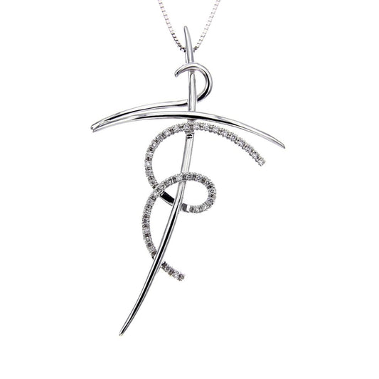 Pendente Croce con Diamanti CT 0.38