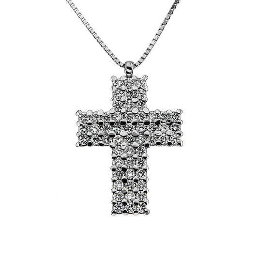 Pendente Croce con Diamanti  CT 0.63