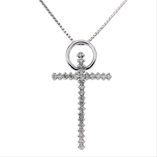Croce Stilizzata con Diamanti CT. 0.14