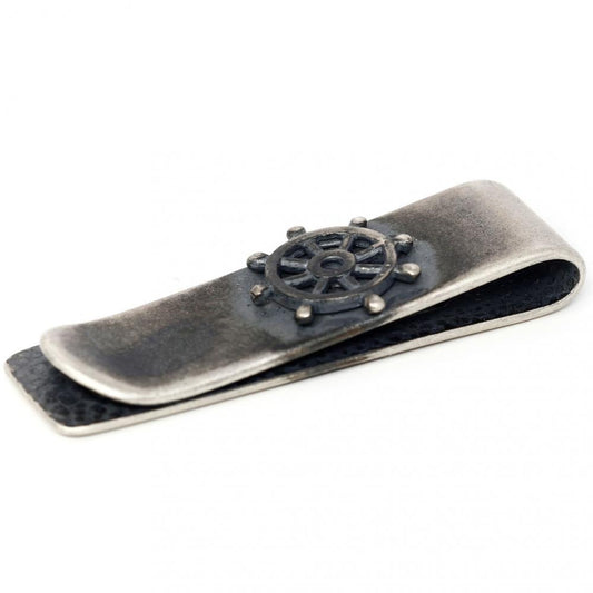 Fermasoldi Grande in Argento 925 Brunito con Timone cm 5