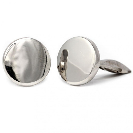 Gemelli in Argento 925 Rotondi Lucidi Personalizzabili cm 1,5