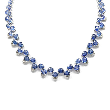 Girocollo con Diamanti CT 0.94 e Zaffiri CT 59.25