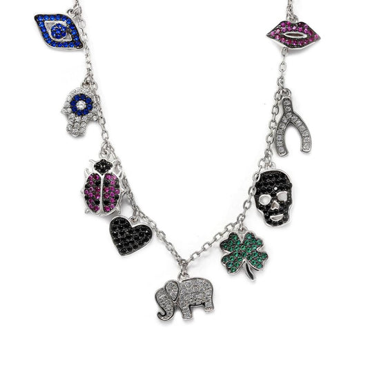 Girocollo Fantasi in Argento 925 con Zirconi 39+5