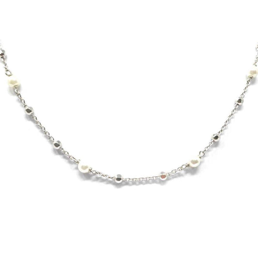 Girocollo in argento con perline