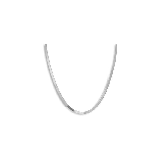 Girocollo maglia piatta in argento disponibile bianca e dorata
