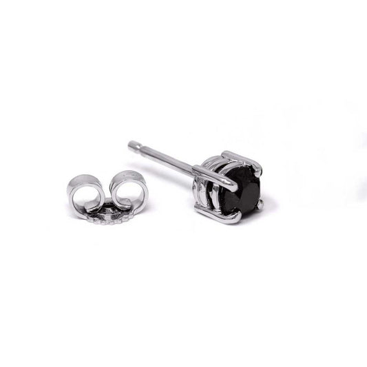Orecchini Punti Luce con Diamante Nero CT 0.40