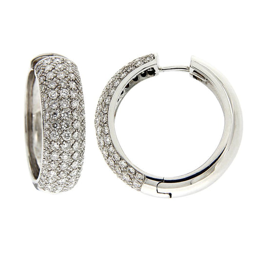 Orecchini a Cerchio con 160 Diamanti CT 1.32