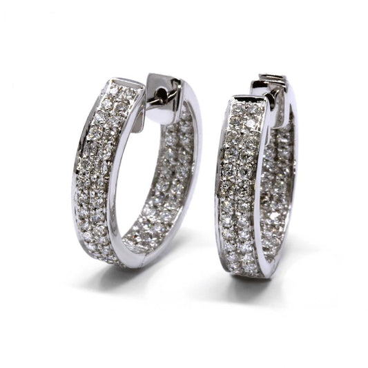 Orecchini a Cerchio con Diamanti CT 0.64 VVS-IF F