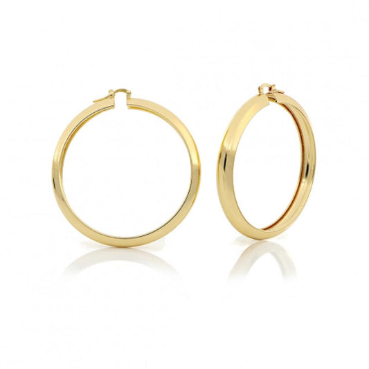 Orecchini a cerchio maxi in bronzo dorato UNOAERRE