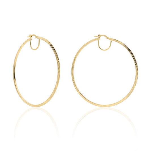 Orecchini a cerchio maxi in bronzo dorato UNOAERRE