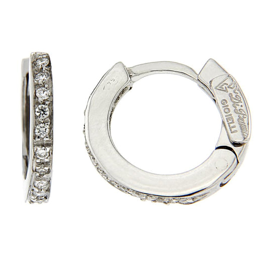 Orecchini Cerchio con 22 Diamanti CT 0.16