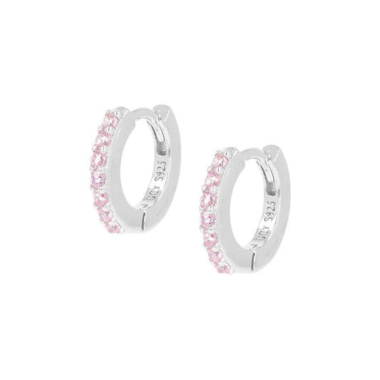 Orecchini Cerchio Tennis Mania Zirconi Rosa Ref.ET1BRO