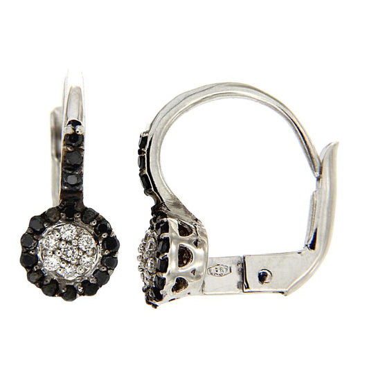 Orecchini con Diamanti Bianchi CT 0.08 e Neri CT 0.24
