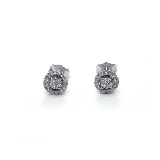 Orecchini in Oro Bianco con Diamanti CT 0.16