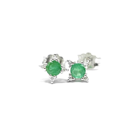 Orecchini con Diamanti e Smeraldo
