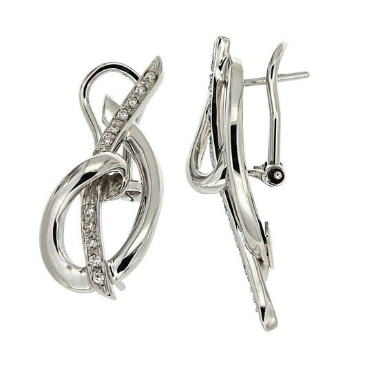 Orecchini con Diamanti CT 0.28 in oro Bianco