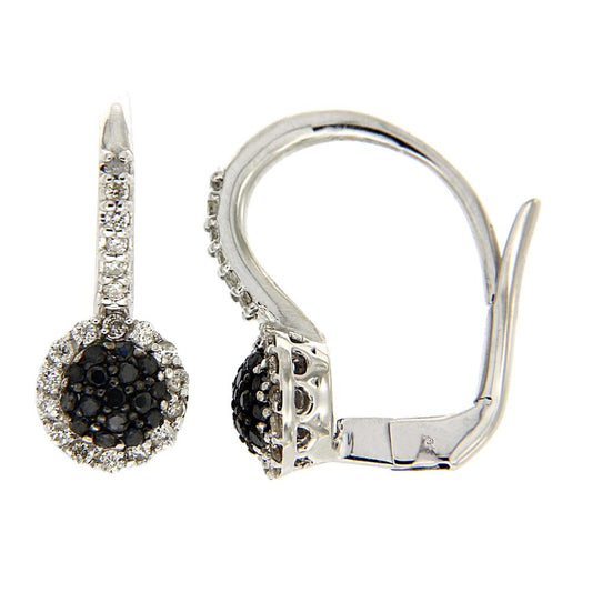 Orecchini con Diamanti CT 0.28 e Neri CT 0.23