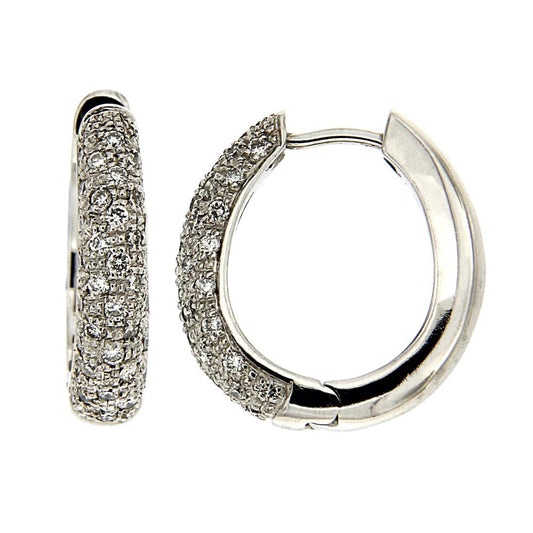 Orecchini Ovali con Diamanti  CT 0.79